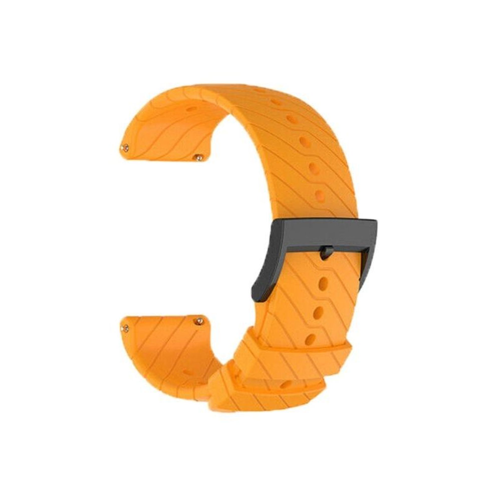 silicone strap easy to change in orange colour 24mm